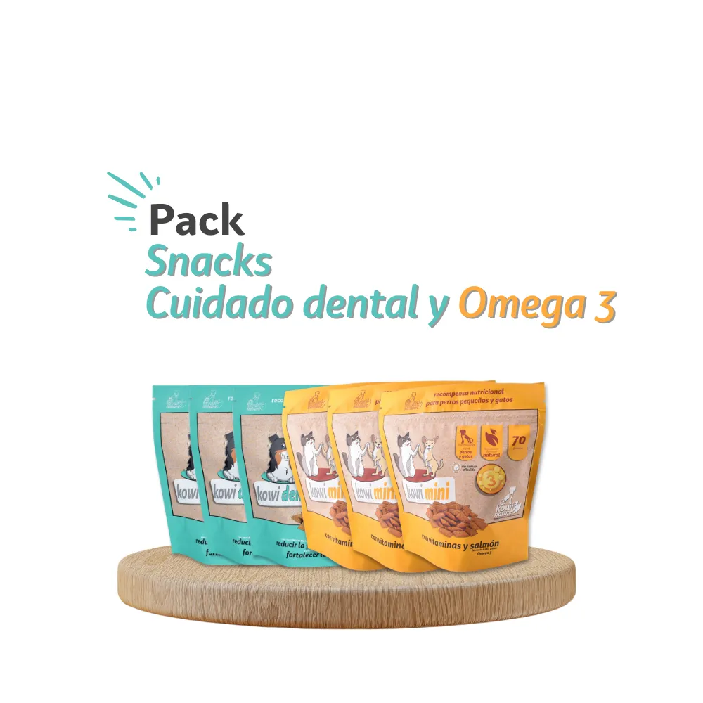 Pack Snacks cuidado dental y omega 3